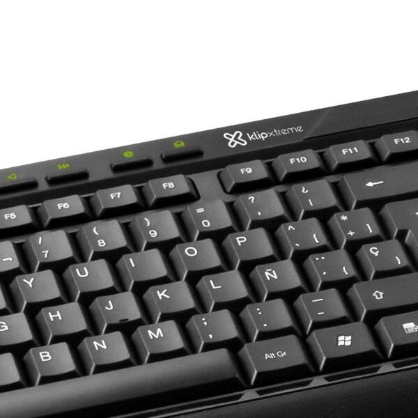 TECLADO + MOUSE KLIP XTREME ALAMBRICO ERGONOMICO USB - Image 2